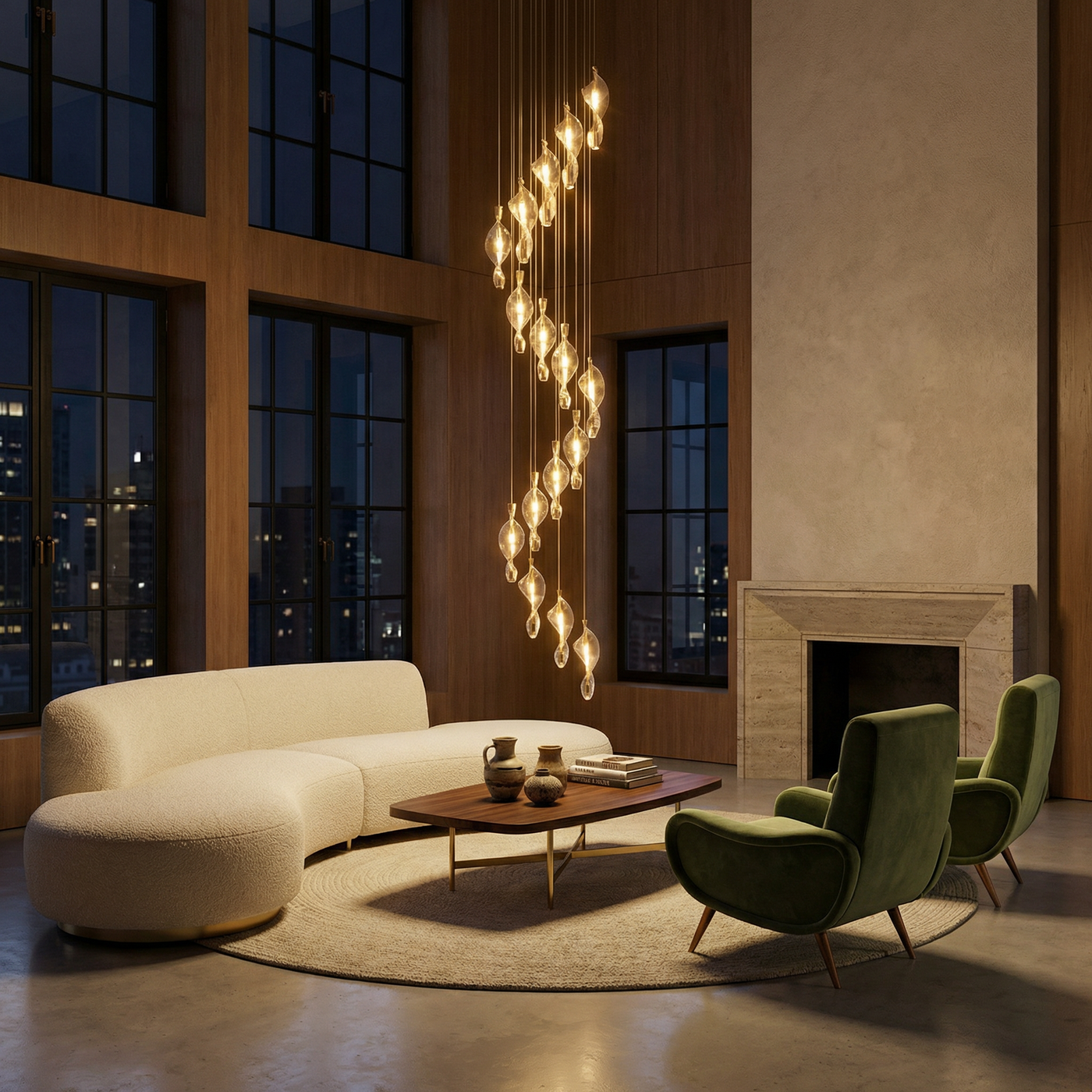 Suspension LED moderne pour salons et salles à manger – Ombrialiste