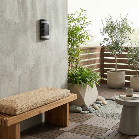 Applique Extérieure en Aluminium Noir pour Terrasse – Noctarion