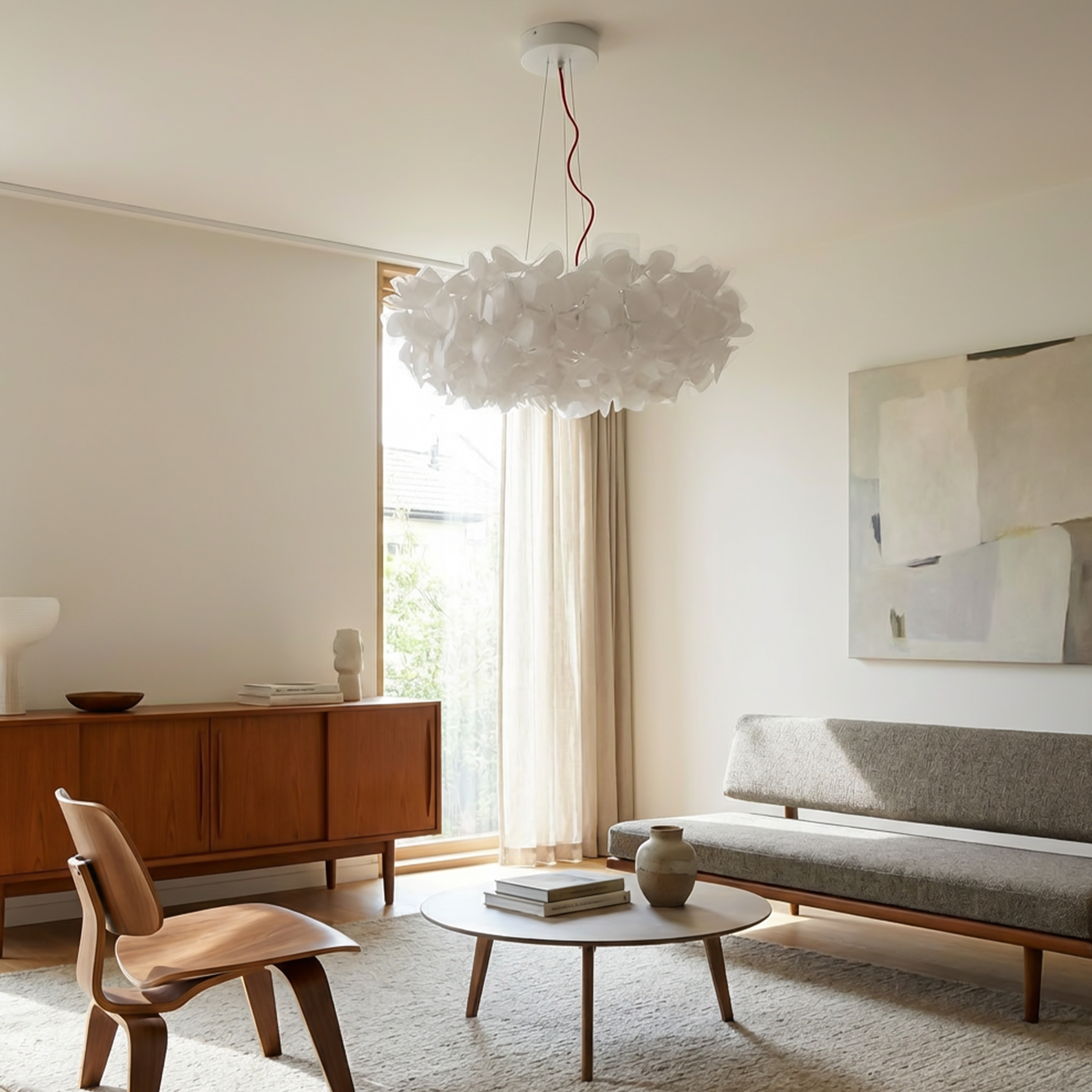 Lámpara de techo moderna en cristal para salón y dormitorio – Elestia