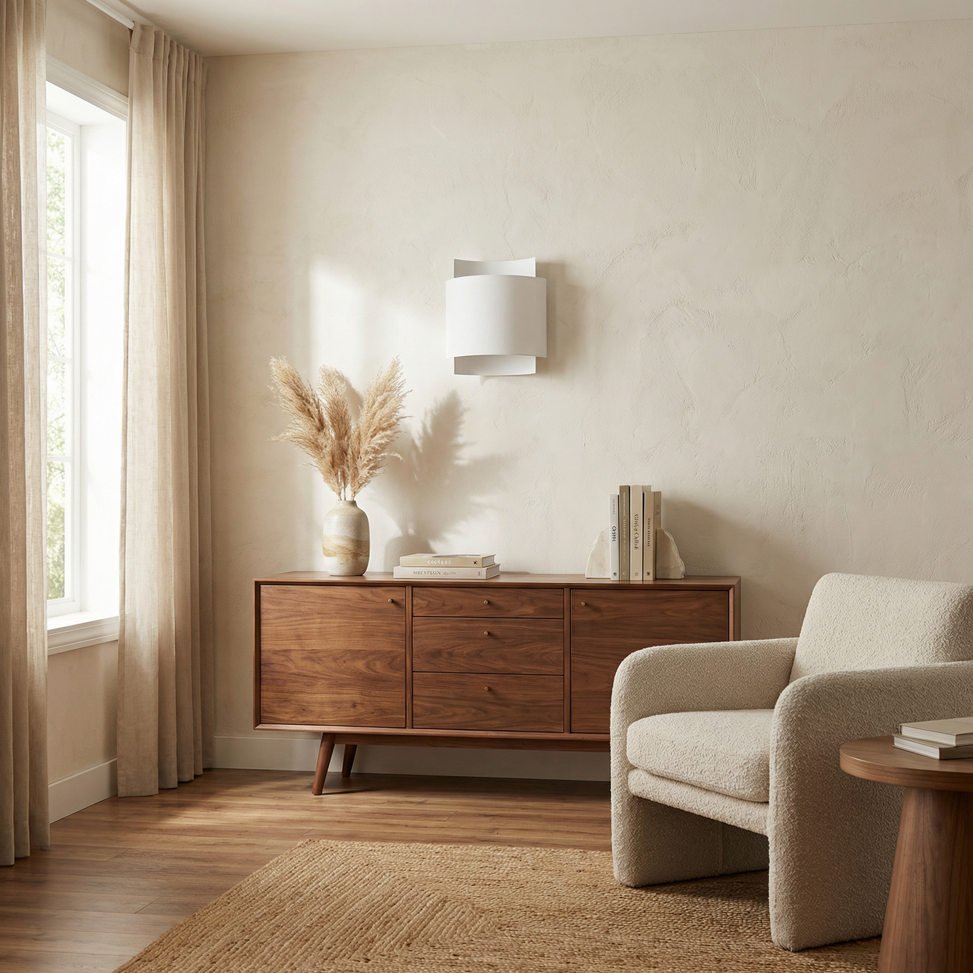 Applique murale design blanc acier – Modèle Eryndra