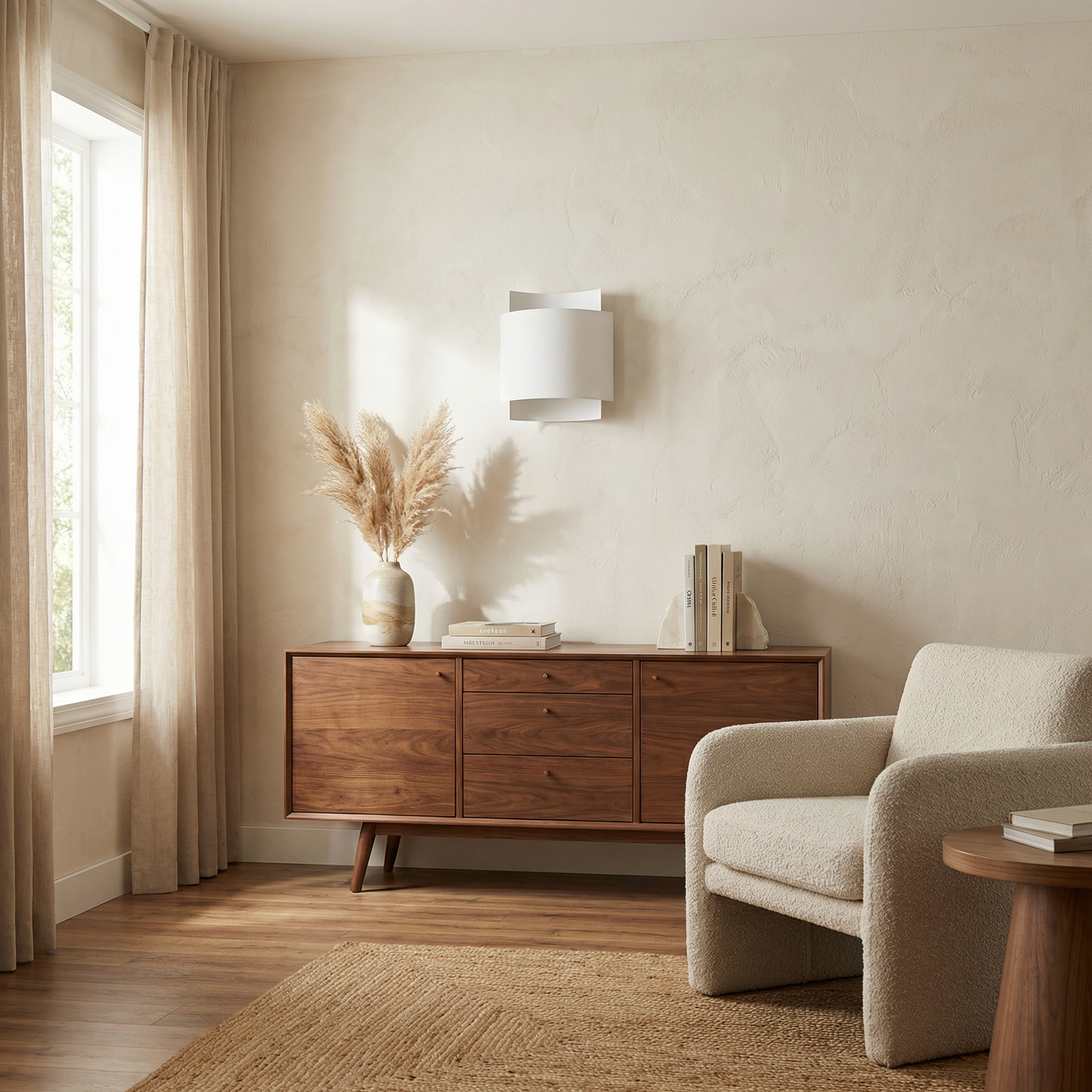 Applique murale design blanc acier – Modèle Eryndra