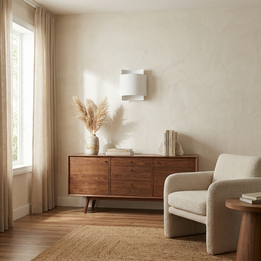 Applique murale design blanc acier – Modèle Eryndra