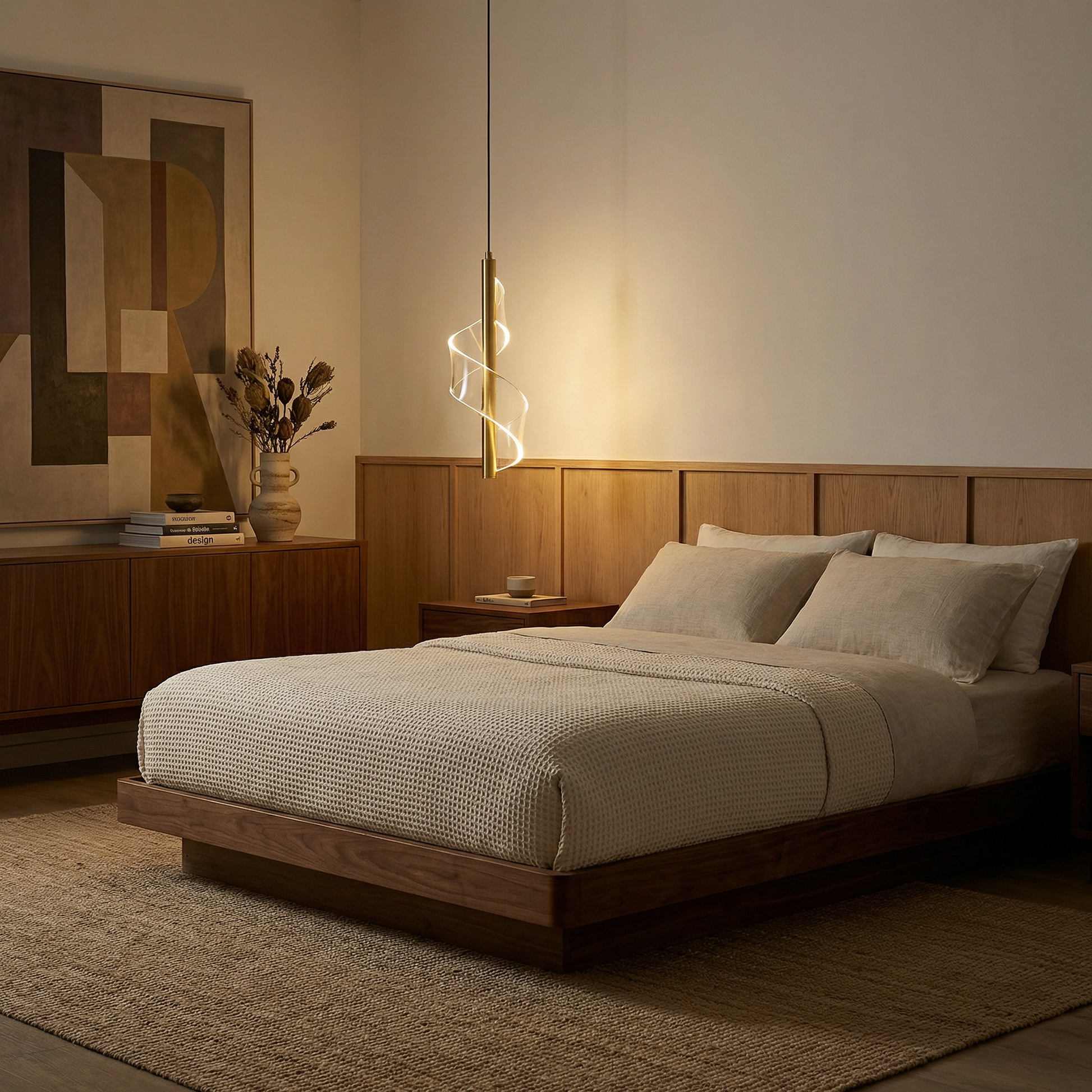 Suspension Moderne Minimaliste avec Abat-jour PVC – Éclipse Noire