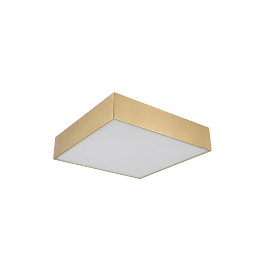 Plafonnier quadrado minimalista branco sala – Modelo Noréalis