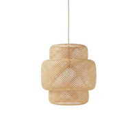 Lampe Suspendue Bambou Tricoté Main Style Exotique – Zen Bambou