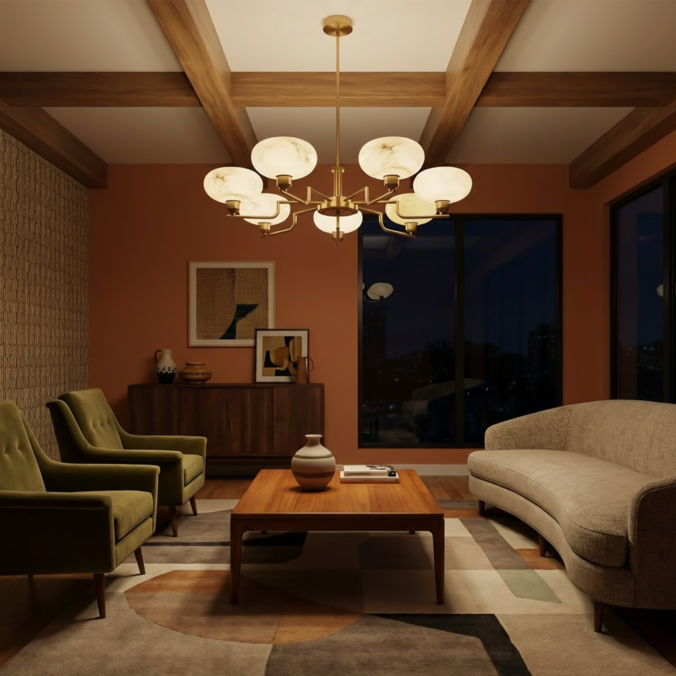 Lustre moderne en fer pour salon et chambre – Zelironia