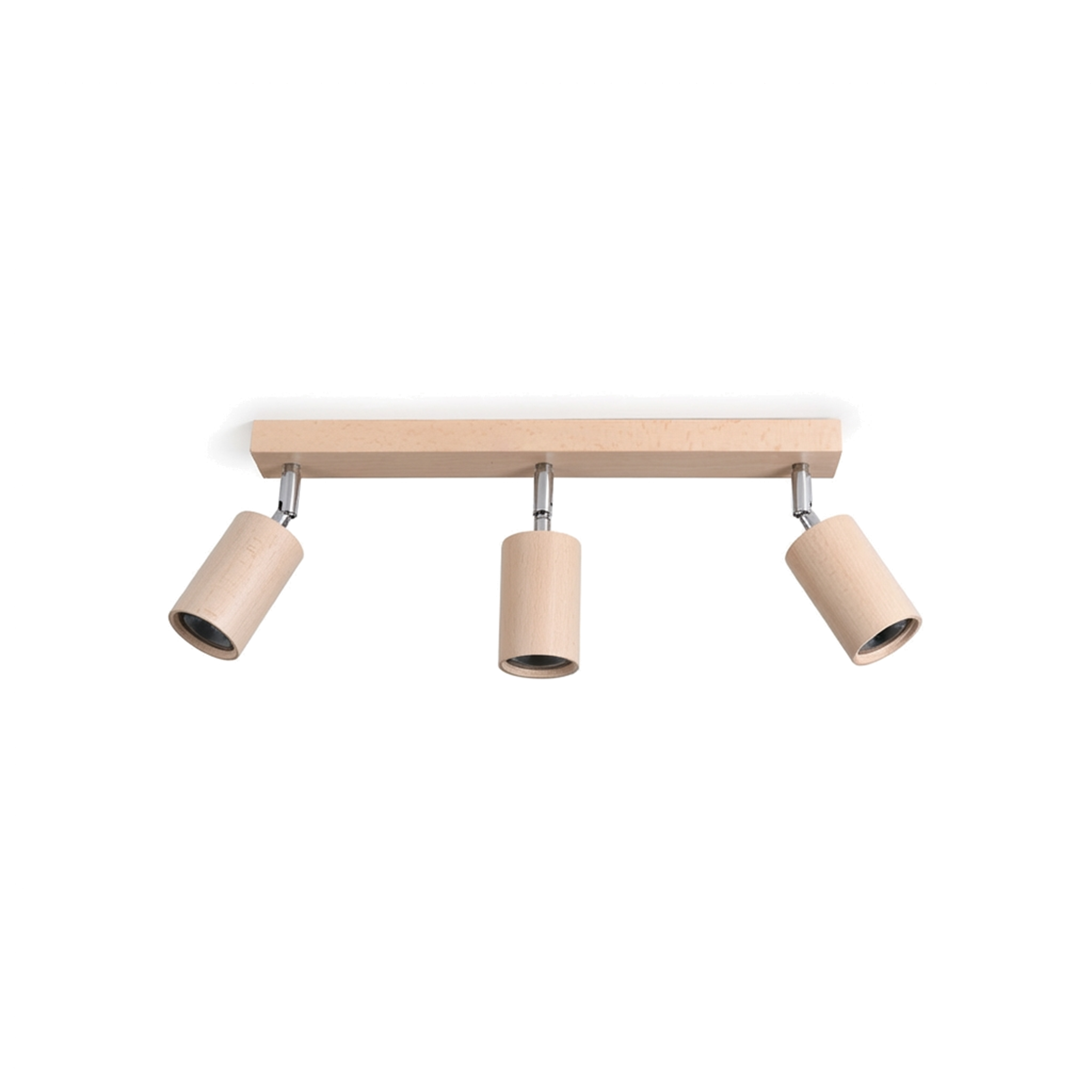 Plafonier lemn natural scandinav 3 spoturi – Modelul Norveth