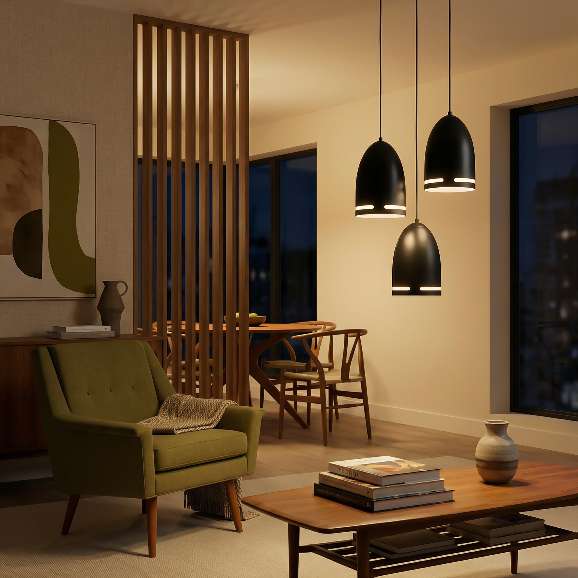 Suspension triple Vespera doree haut de gamme design intemporel - vue 3