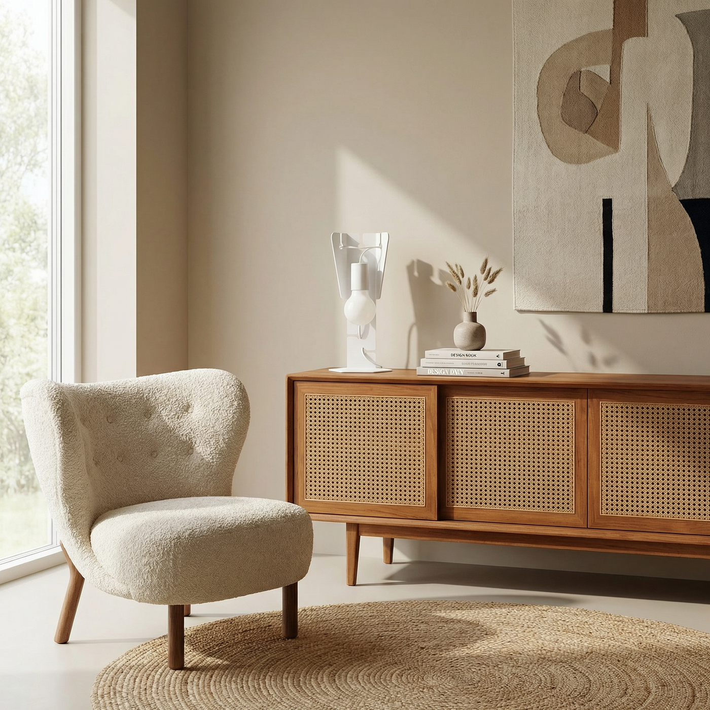 Lampe de bureau design blanc en acier – Modèle Arkanis