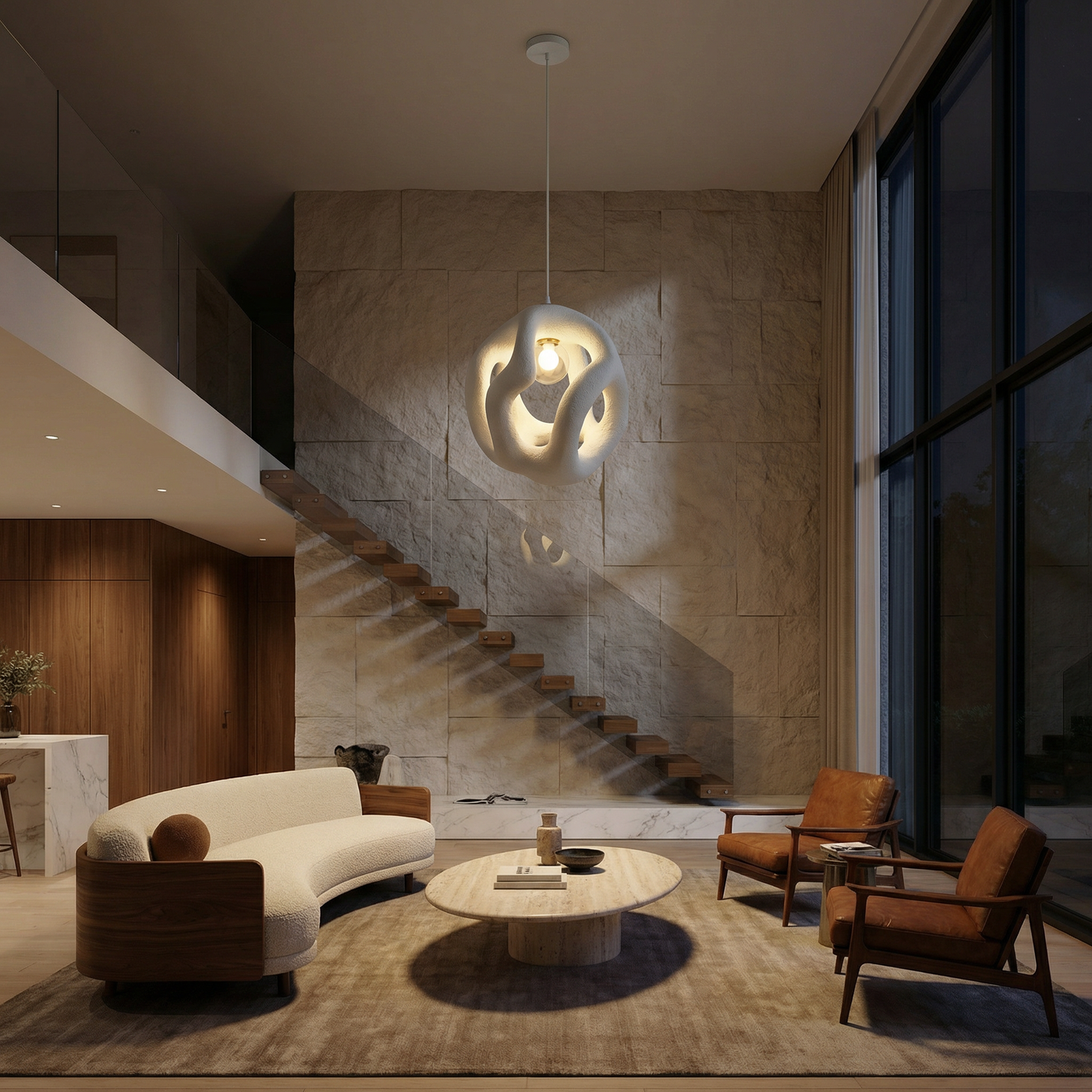 Lustre Métal Haut Polymère LED Design Moderne – Ariana