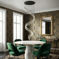 Suspension Structure Métal Doré et Cristaux Taillés – Vanta