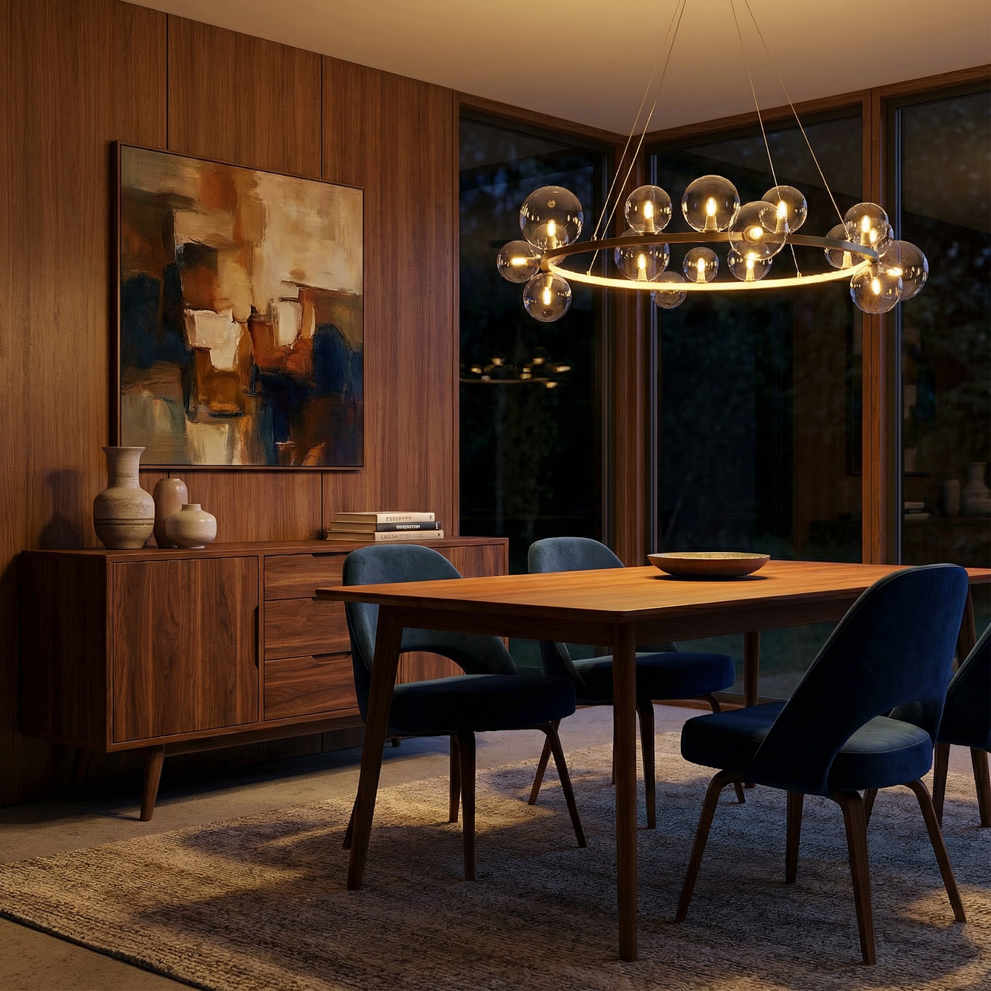 Suspension Argentée Verre Soufflé Ambiance Lunaire – Velao