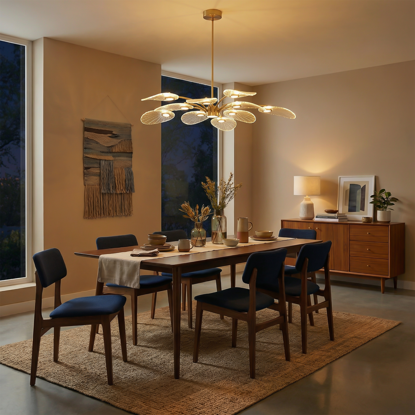 Suspension LED moderne en acrylique pour salon – Armoniquez