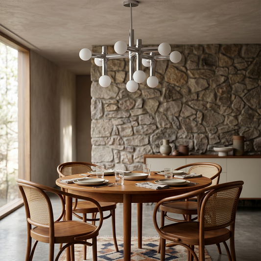 Lustre en Verre Style Nordique pour Salon – Seraphin