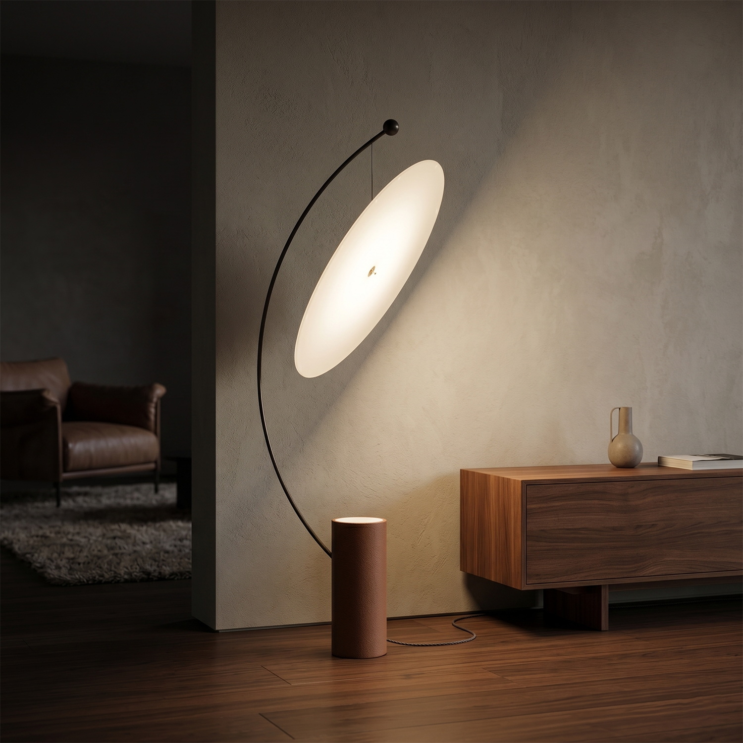 Lampadaire Scandinave Vitrail LED Design Épuré – Soléia