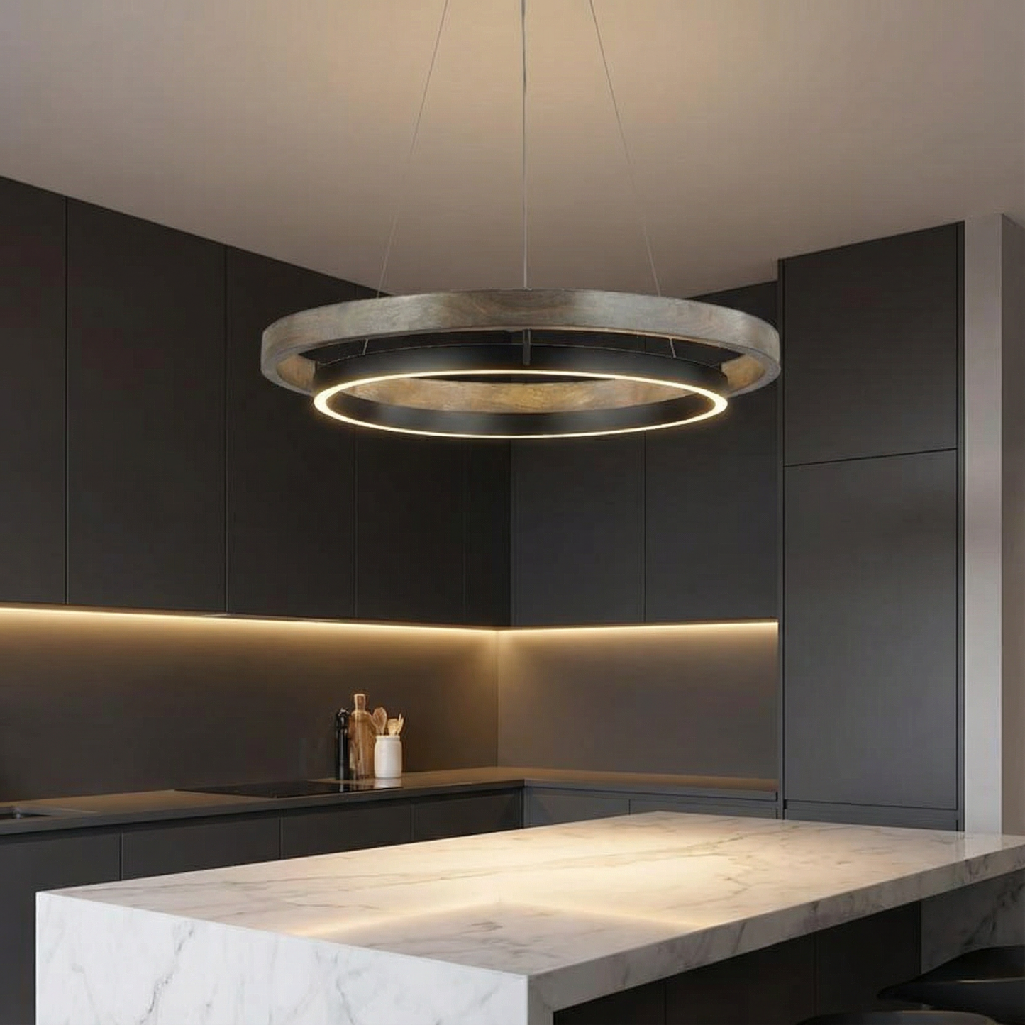 Lustre moderne minimaliste en fer pour salle à manger – Cirondei