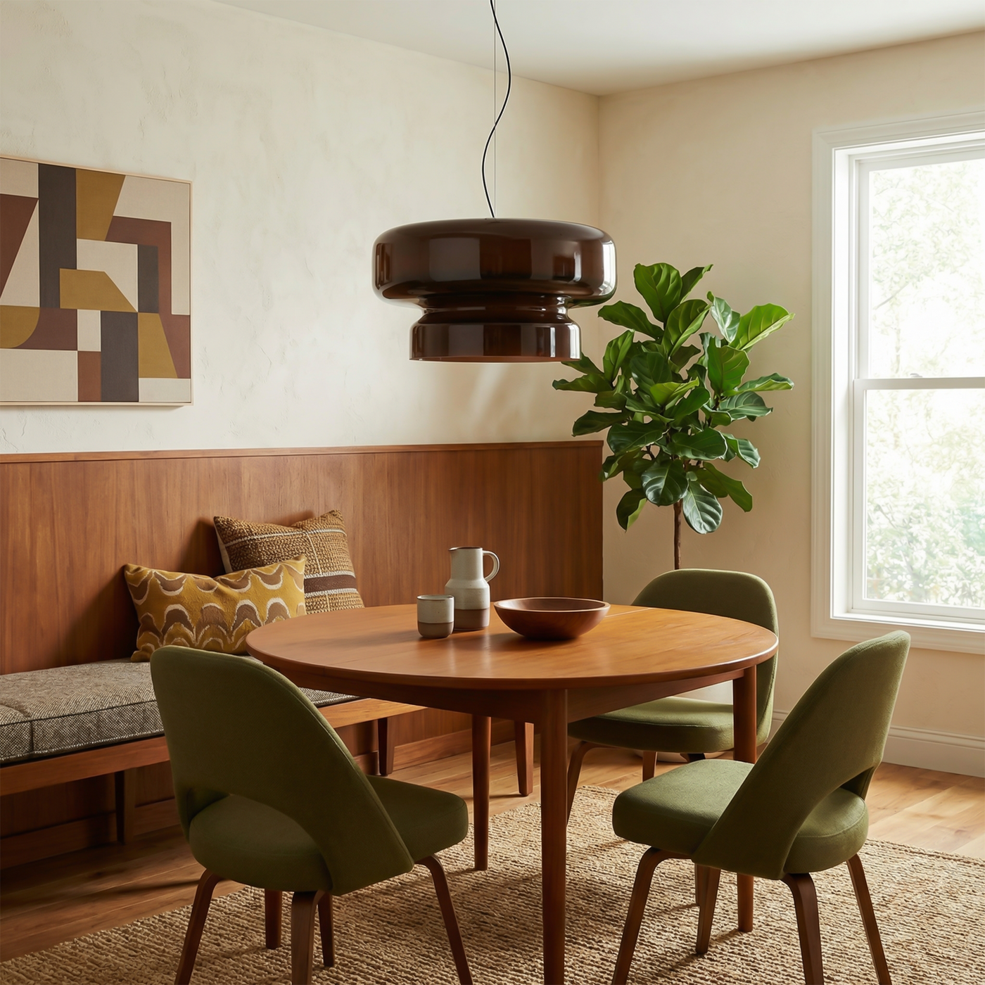 Suspension en verre coloré pour salle à manger – Armoniela