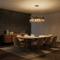 Lustre Circulaire Or Cristal Haute Brillance Design Royal – Vella