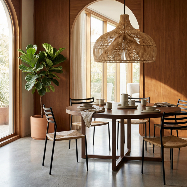 Suspension en rotin japonais pour cuisine et chambre – Zénithri