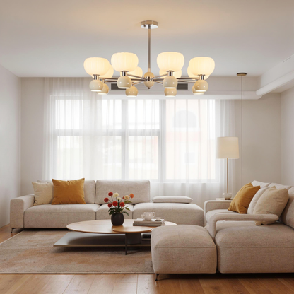 Contemporary ceiling light pure forms serene ambiance – Jardin