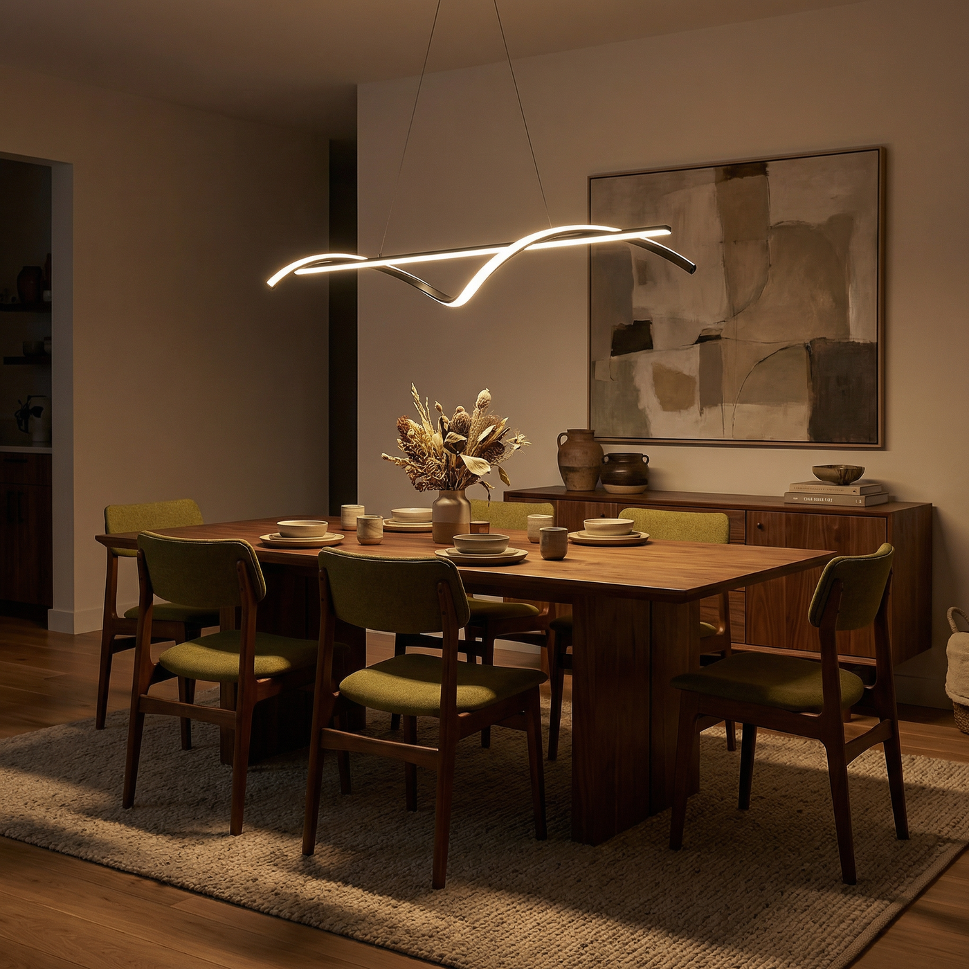 Lustre Contemporain Polyvalent pour Pièces Spacieuses – Vélina