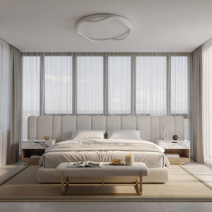 Undulating design ceiling light with smart control – Vague