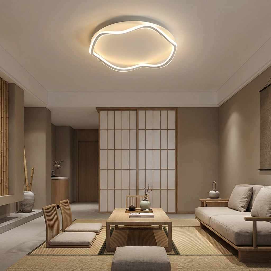 Plafonnier design ondulé avec commande intelligente – Vague