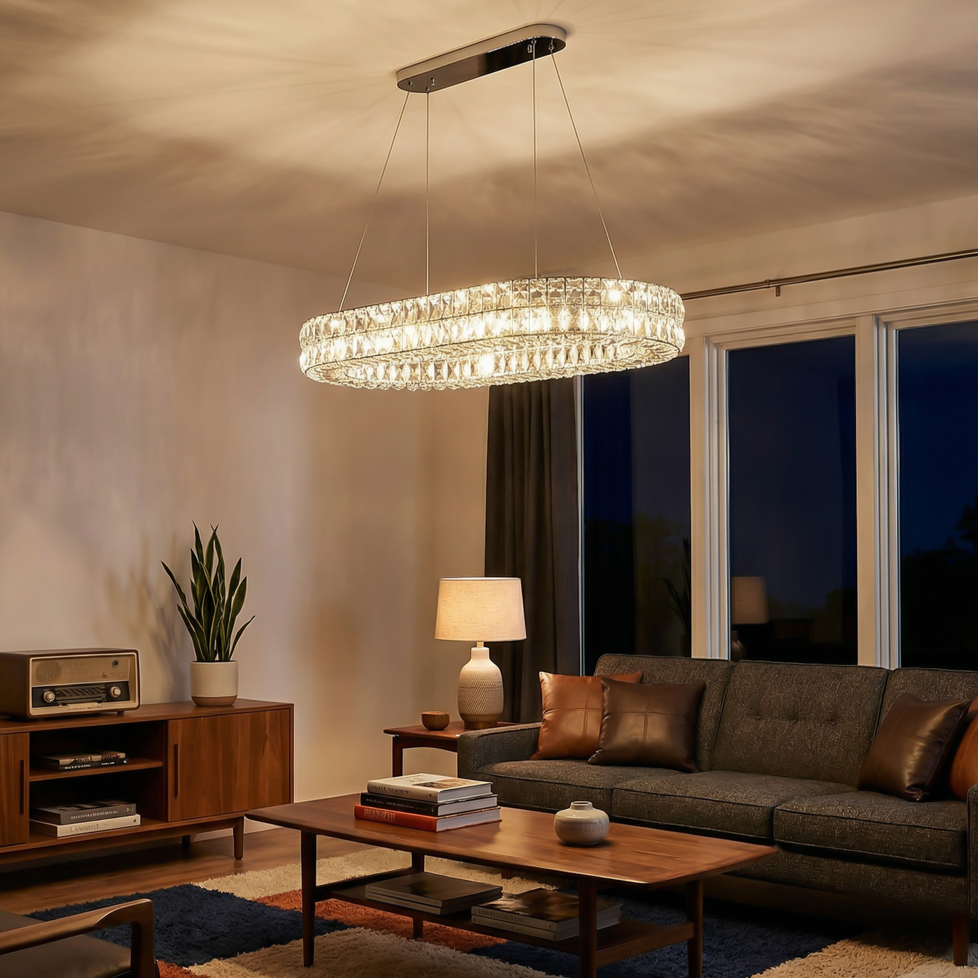 Plafonnier LED doré contemporain – Oralya