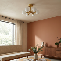 Plafonnier Suspendu LED Verre Blanc Design Épuré – Lana