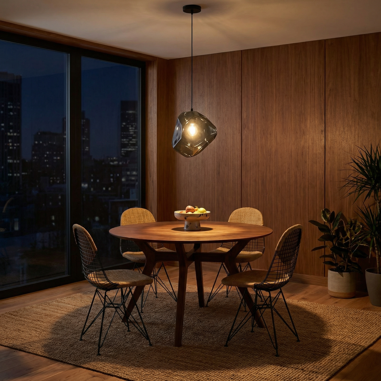 Suspension Pierre Colorée Éclairage LED Économe – Gemme