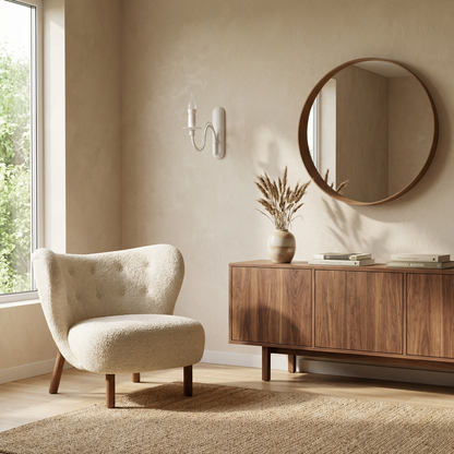 Arandela parede castiçal aço branco moderno – Asterwyn
