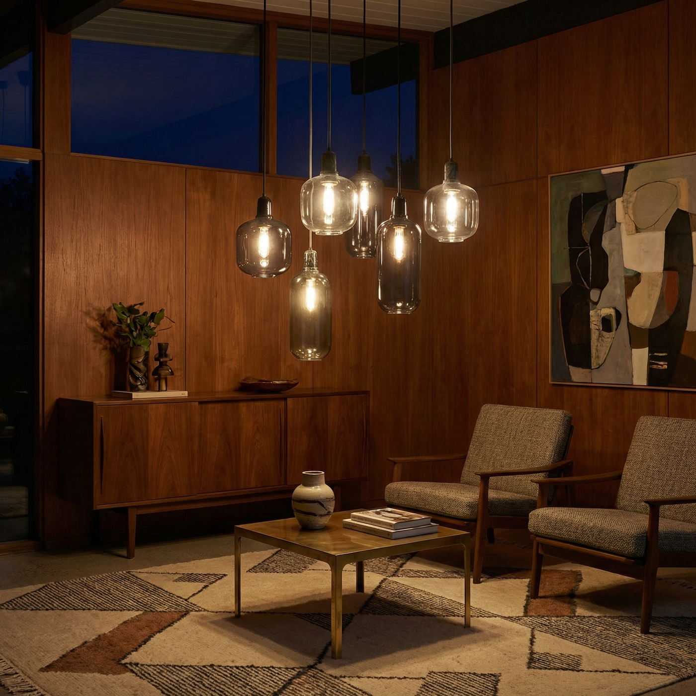 Suspension en Verre Teinté Style Moderne – Éclat Verre