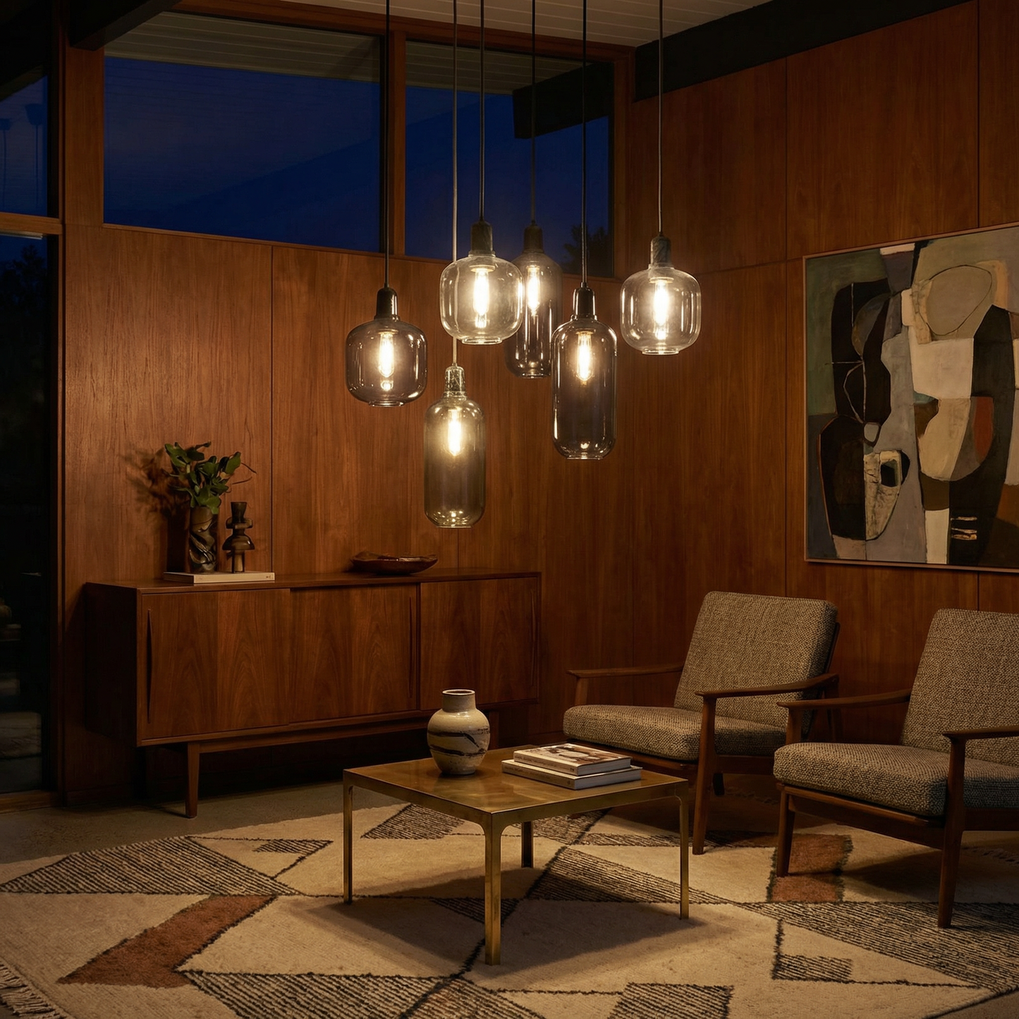 Suspension en Verre Teinté Style Moderne – Éclat Verre