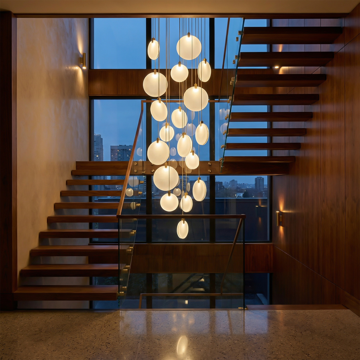 Suspension LED moderne en acrylique pour salon – Thaliona