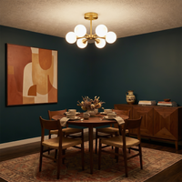 Plafonnier Suspendu LED Verre Blanc Design Épuré – Lana