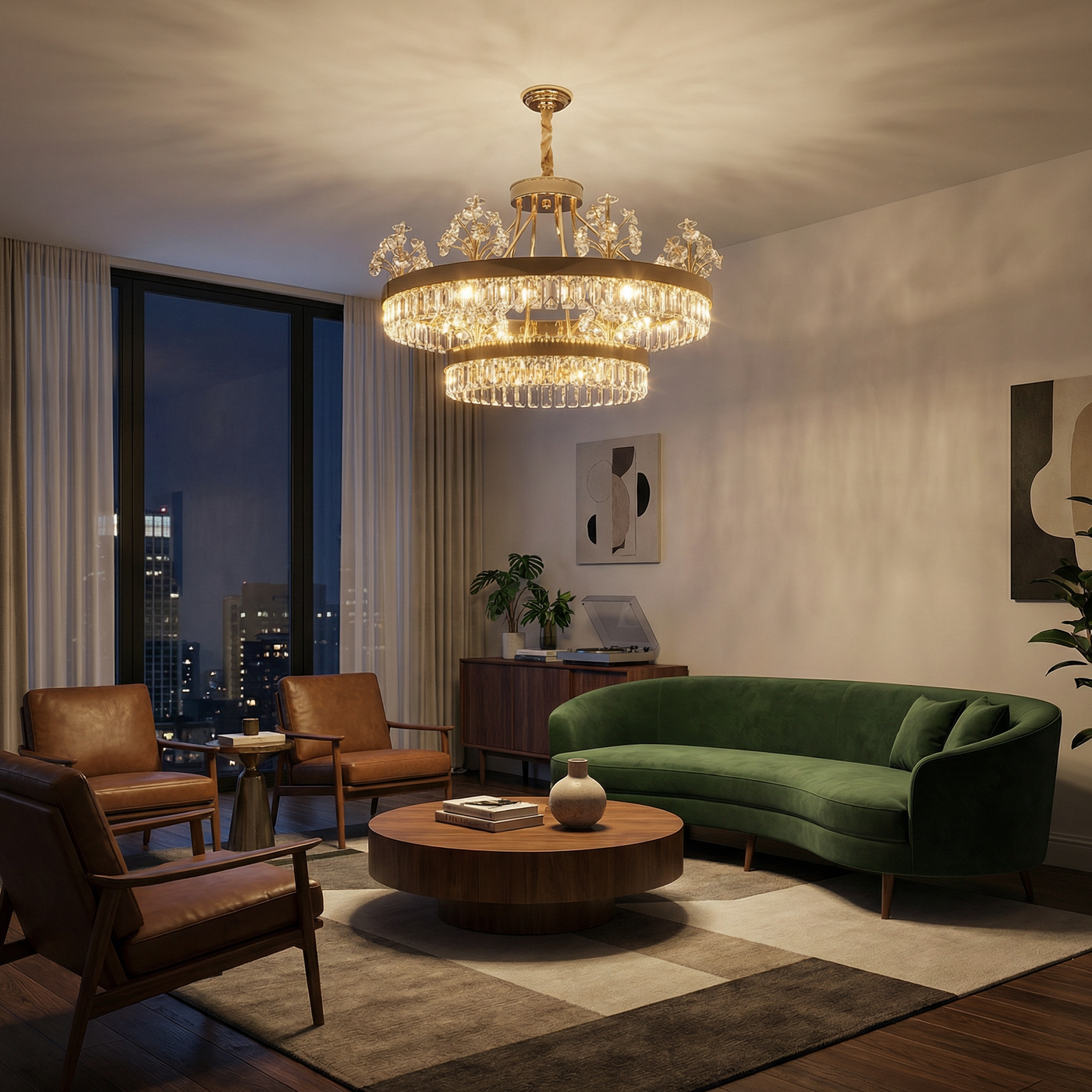 Plafonnier Intérieur Haut de Gamme Inspiration Cristalline – Rosée