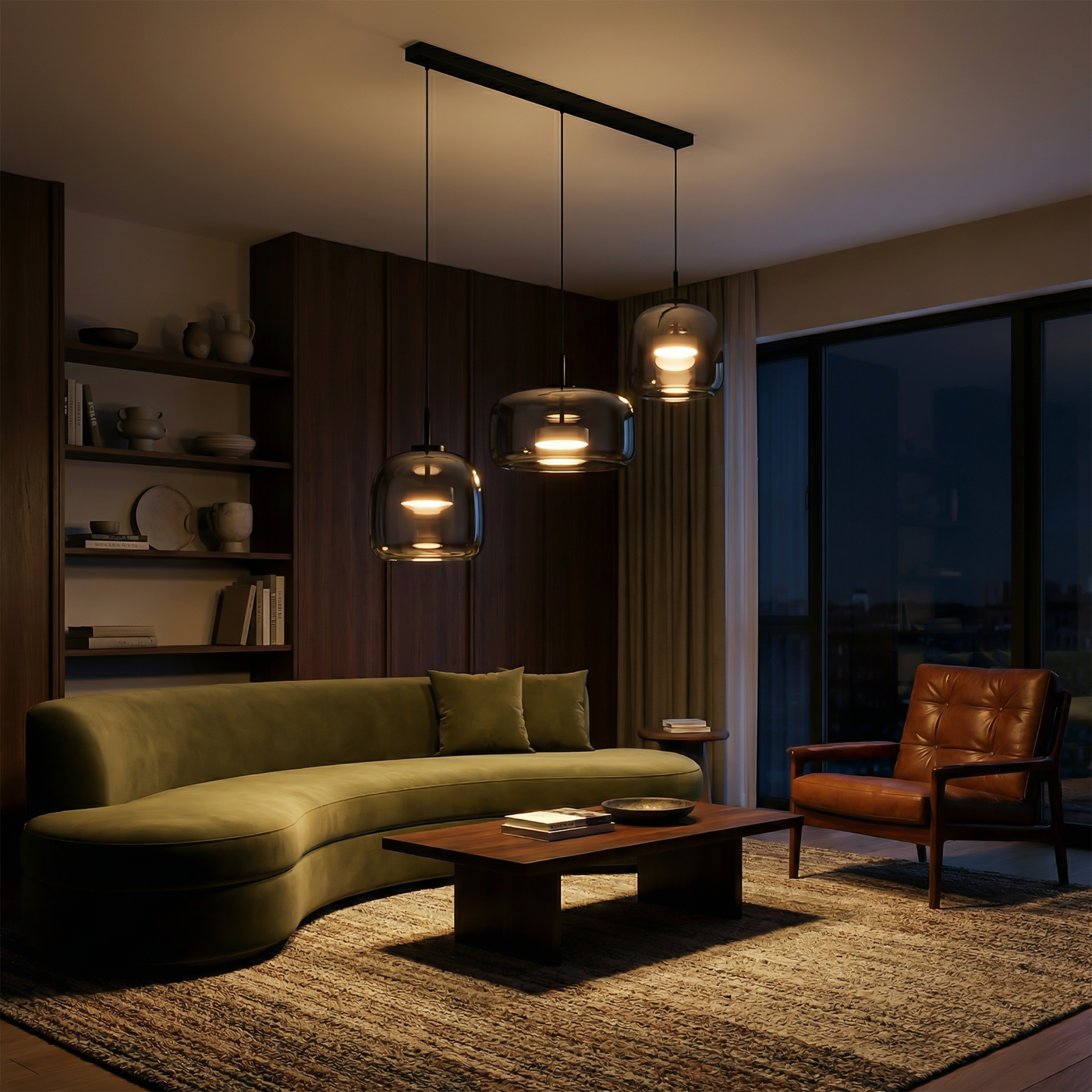 Suspension en verre minimaliste nordique pour salons et chambres – Vetroéclat