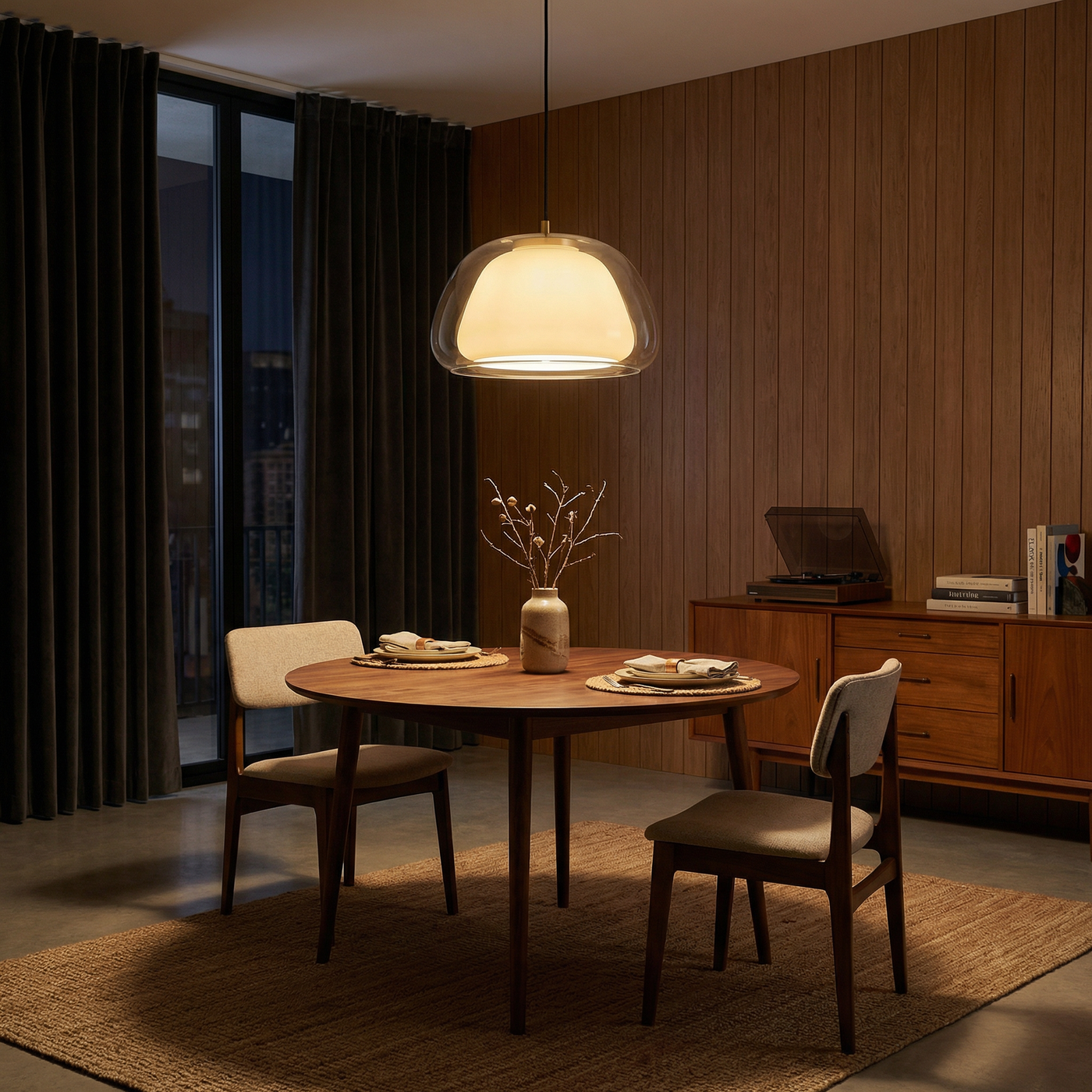 Suspension Polyvalente Gelée de Crème Style Épuré – Capsule