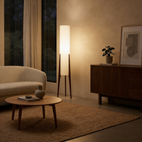 Lampe sur pied en bois nordique pour salon – Armony