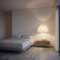 Lustre tissu plissé blanc design salon – modèle Elaria