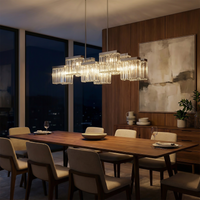 Suspension Cristal Moderne E14 pour Salle à Manger – Crystarène