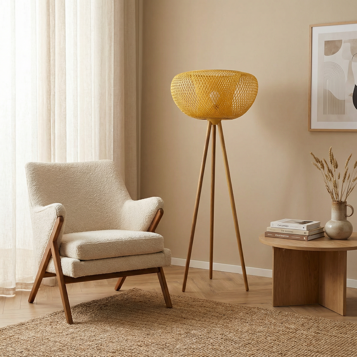 Lampadaire Rotanique vue ambiance | Luxarmonie