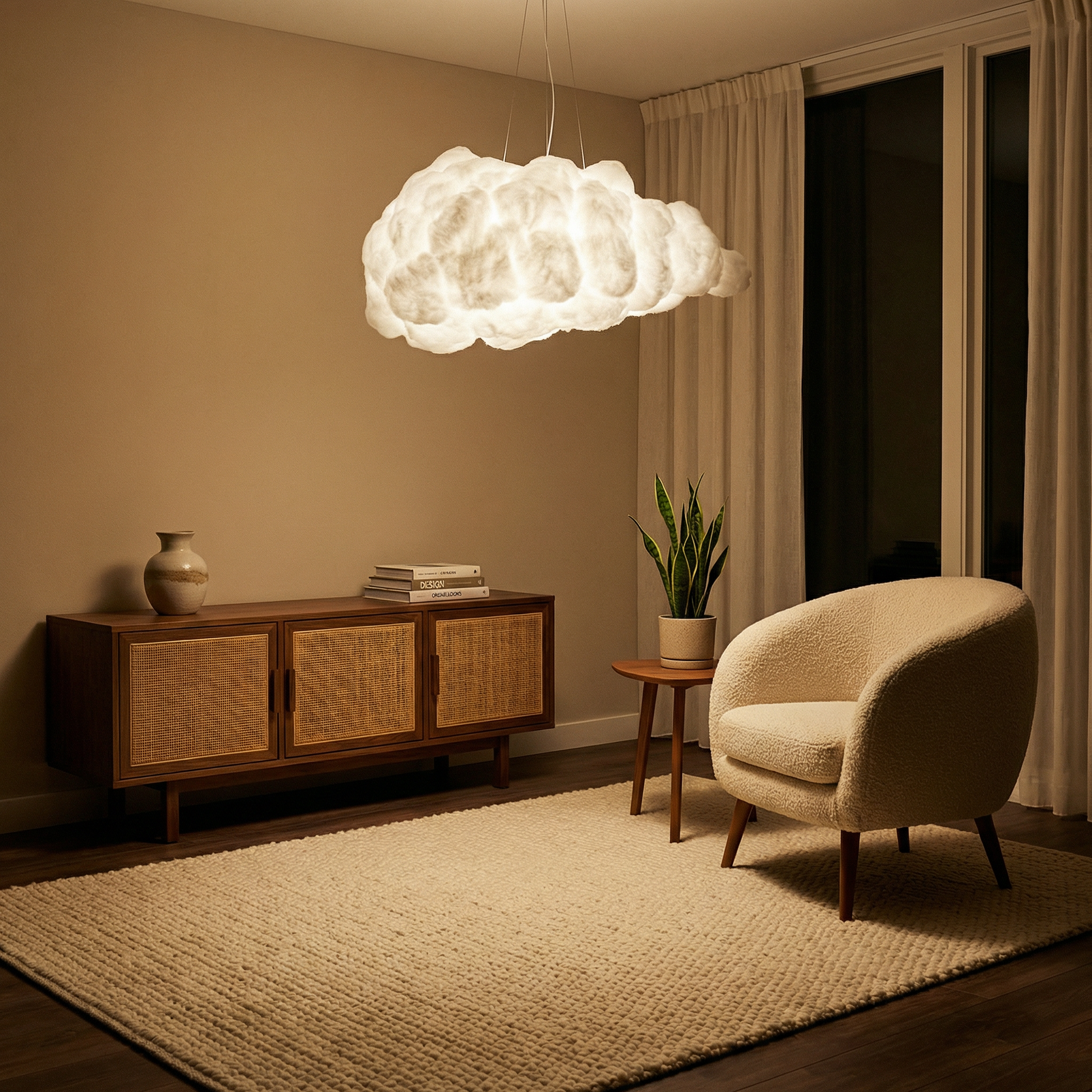 Suspension Originale Forme Nuage pour Ambiance Cosy – Nuage Lumineux