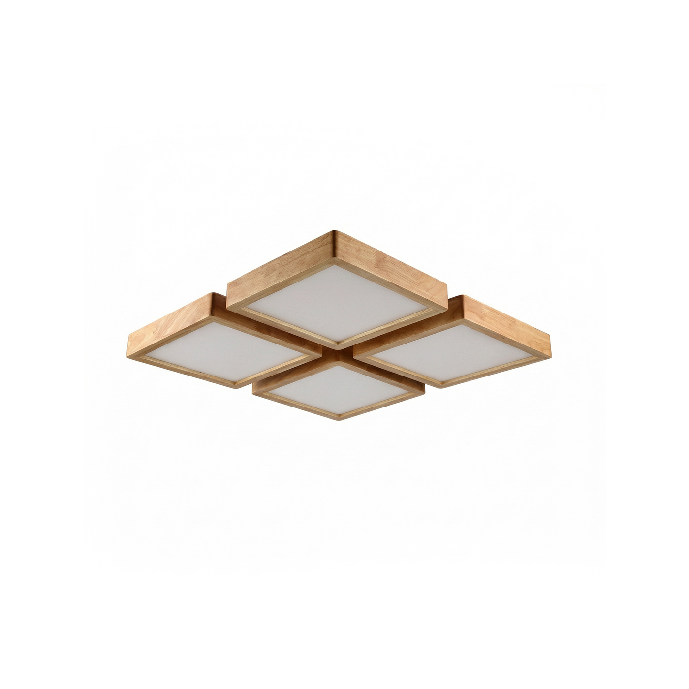 Plafonnier LED Rectangulaire Bois Naturel pour Intérieurs Apaisants – Zéphira