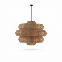 Suspension en rotin tressé style Wabi-Sabi pour salle à manger – Naiadis