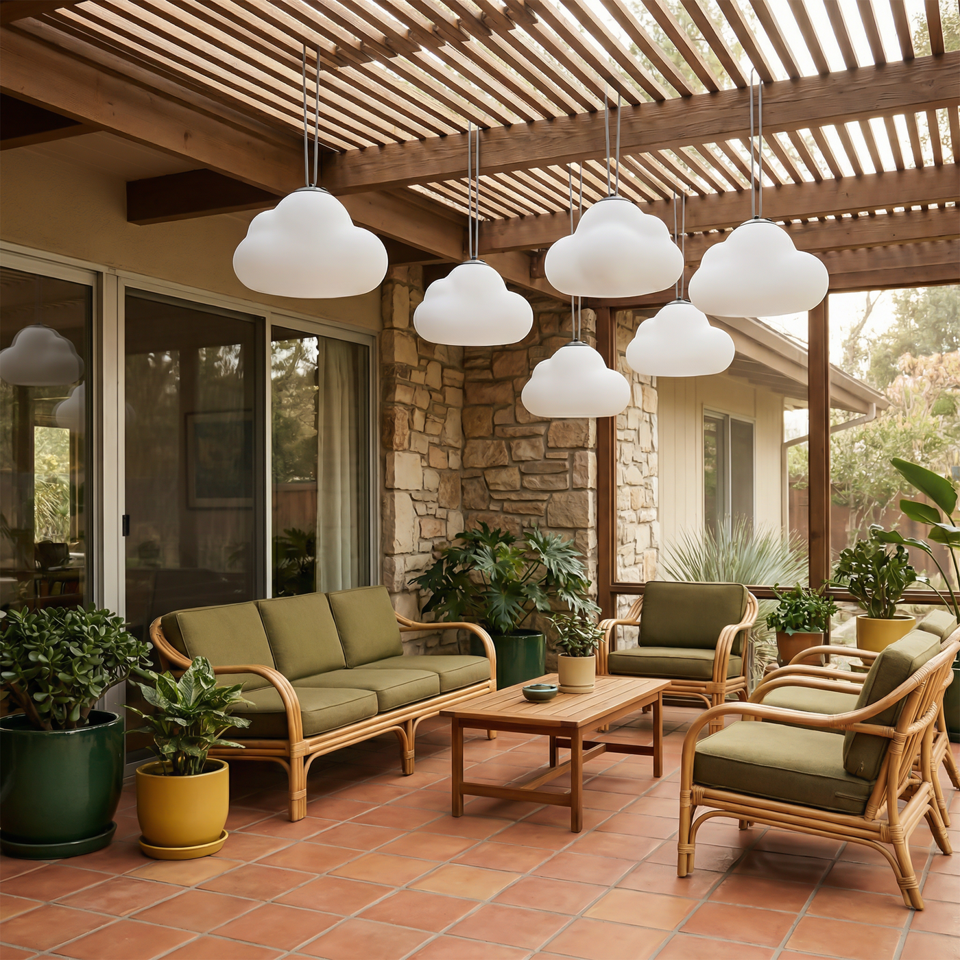 Suspension LED en Métal et Acrylique pour Jardin – Metacryl