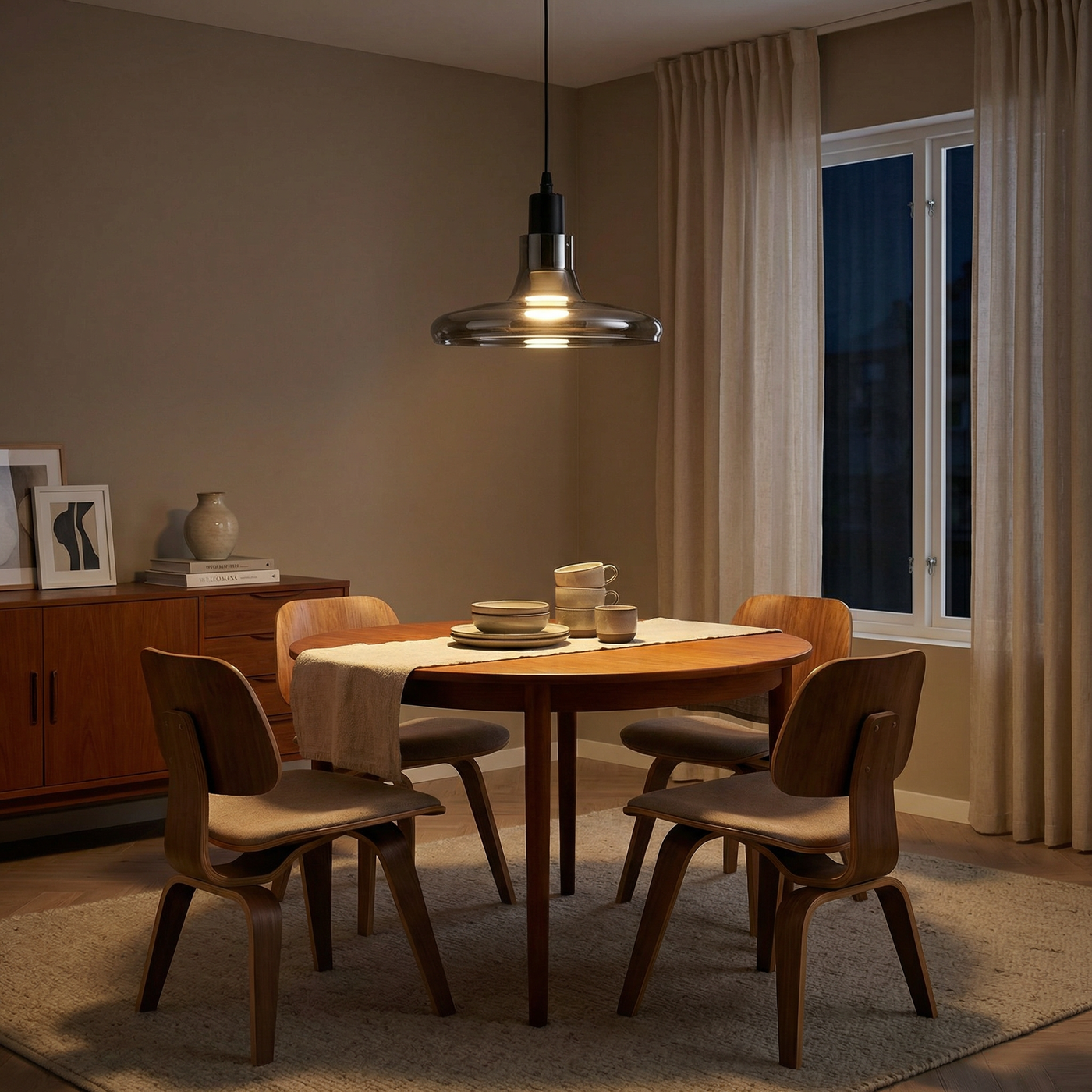 Suspension Verre Métal LED Design Moderne – Raplus