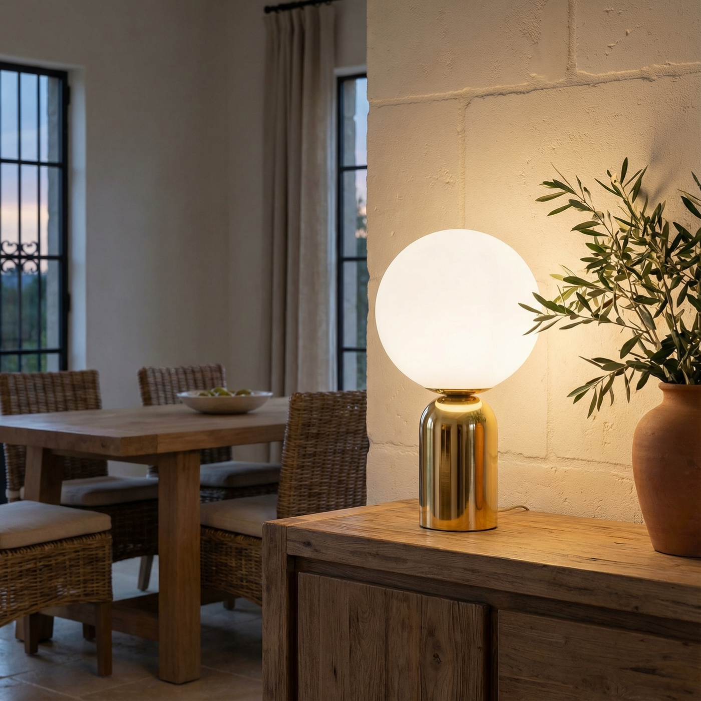 Lampe de Chevet Métal Verre Design Moderne – Pulsaris