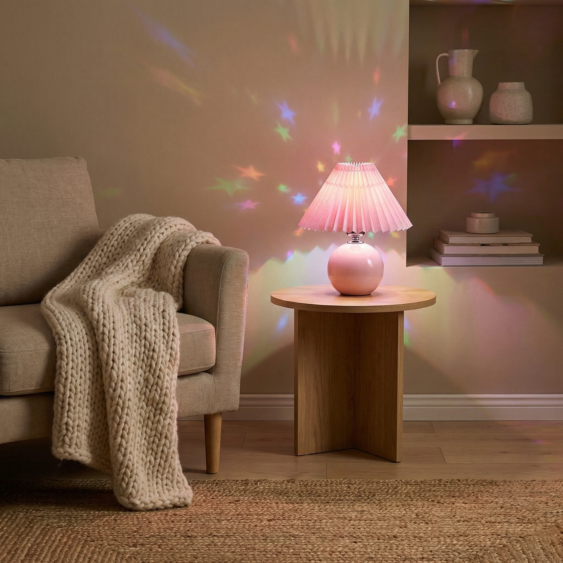 Veilleuse Immersive LED Étoilée avec Contrôle à Distance – Aurore