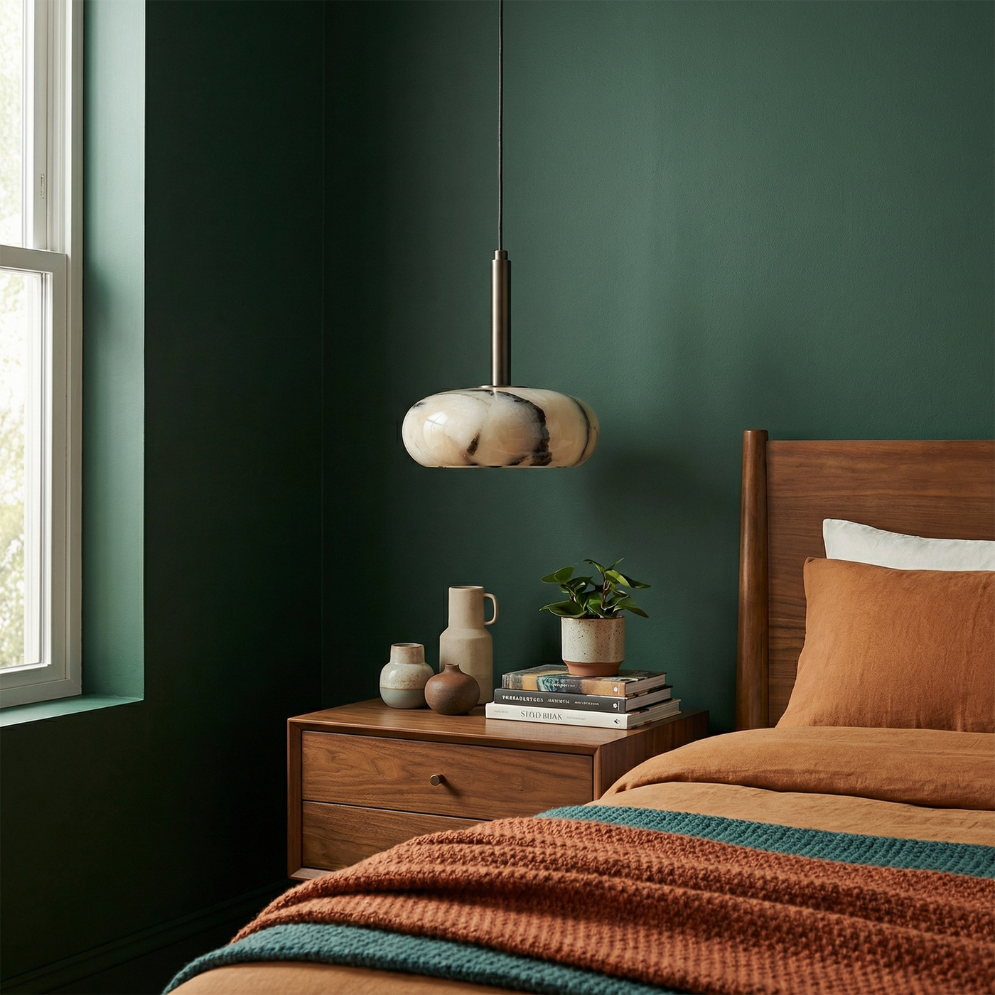 Suspension en pierre naturelle noire pour chambre – Célestnoir